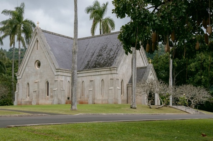 The chapel at the Hawaiian Royal Mausoleum.