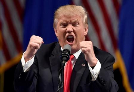 Republican U.S. presidential candidate Donald Trump speaks during a campaign rally at the Treasure Island Hotel & Casino in Las Vegas, Nevada June 18, 2016.