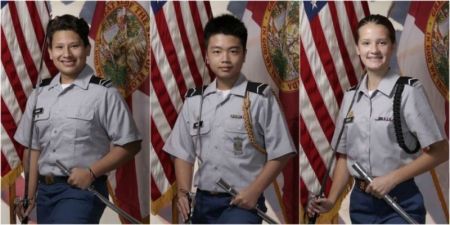 Slain JROTC cadets (from L-R), Martin Duque, 14; Peter Wang, 15 and Alaina Petty.