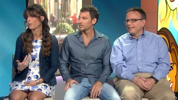 Billy Graham grandchildren Jerushah Armfield (L), Aram Tchividjian (C) and Boz Tchividjian (R) in an interview on NBC 'Today' on April 10, 2014.