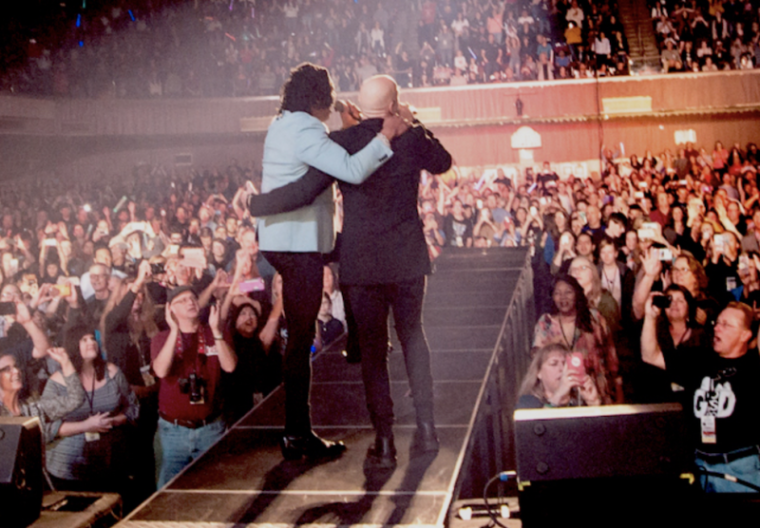 Right (l-r): Michael Tait and Peter Furler, February 2018.