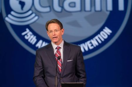 Family Research Council President Tony Perkins speaks at Proclaim 18, the National Religious Broadcasters' (NRB) International Christian Media Convention in Nashville, Tennessee, on March 2, 2018.