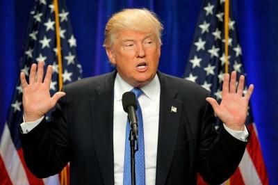 U.S. Republican presidential candidate Donald Trump delivers a campaign speech about national security in Manchester, New Hampshire, U.S. June 13, 2016.