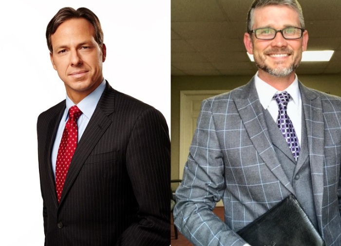 CNN anchor Jake Tapper (L) and popular internet preacher Greg Locke (R).