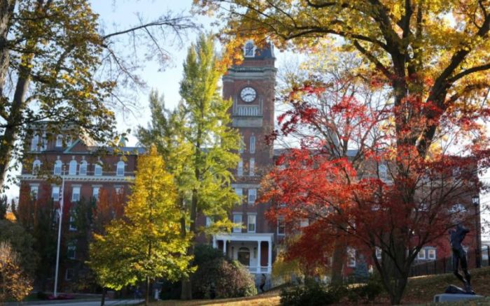 The campus of the College of the Holy Cross, based in Worcester, Massachusetts.