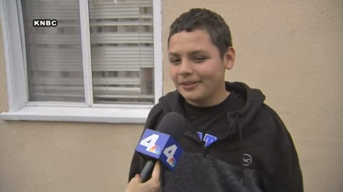 Jesse Hernandez speaks during an interview with NBC4 Los Angeles on April 2, 2018 after he was saved from Los Angeles' sewer system.