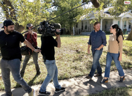 Chip and Joanna Gaines film their final episode of Fixer Upper airing, April 3, 2018.