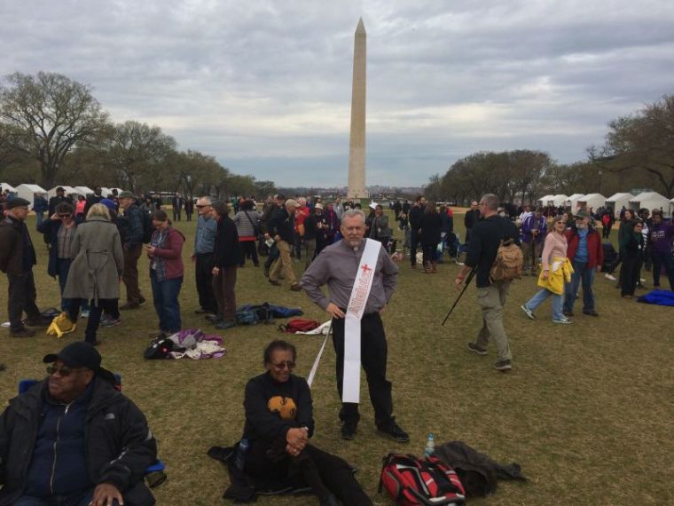 Attendees at the A.C.T. to End Racism interfaith service on the National Mall in Washington, D.C. on April 4, 2018.