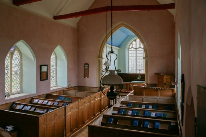 The Church of King Charles the Martyr in Shelland, England.