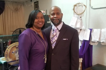 The late Bishop Darryl Coleman (R) of Shake Up Evangelistic Ministries in Miami, Fl. and his wife Rennett (L).