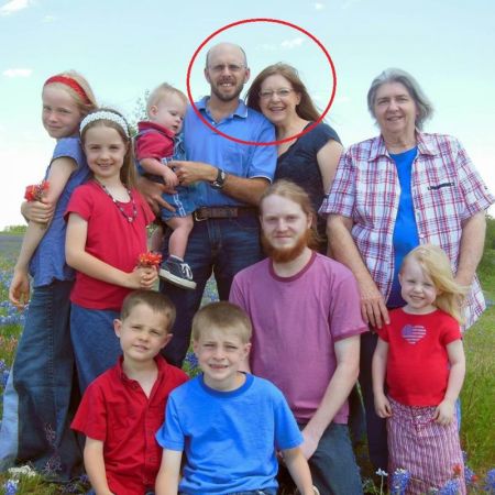 Michael Scott Owen, 52 (red circle), and his wife, Jennifer, 47, were driving six of their seven children home from a camping trip on April 23, 2018, when they crashed into another vehicle and later died.