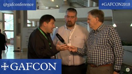 Anglican Evangelist Rico Tice (L) of All Souls Church in an interview at GAFCON in Jerusalem, posted on June 20, 2018.