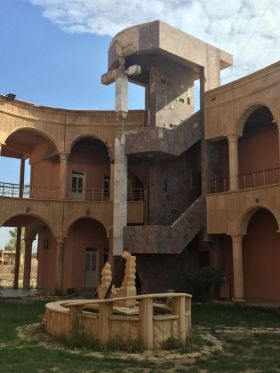 Cross at Syriac Catholic Seminary destroyed by ISIS, Baghdida, Iraq.