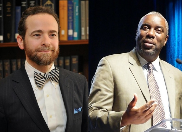 Robert A.J. Gagnon (L), outspoken Bible scholar and elder in the Presbyterian Church (U.S.A) and Washington, D.C., pastor, Thabiti Anyabwile (R) of Anacostia River Church.