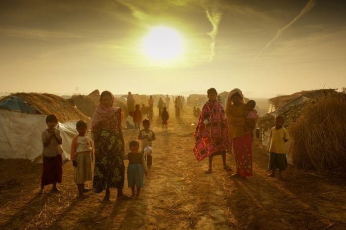 Rohingya refugees in Burma in this undated photo.