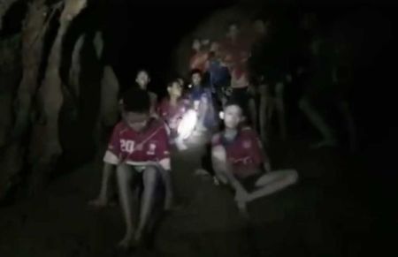 Young soccer team survived 10 days in cave in Thailand, July 2, 2018.