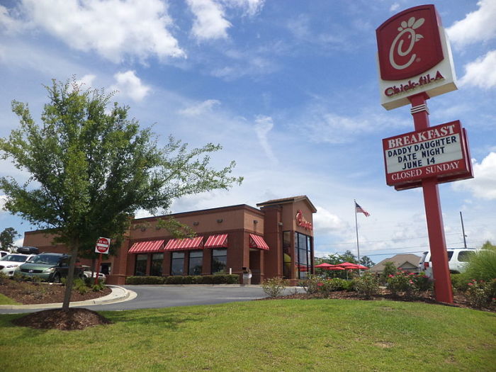 A Chick-fil-A restaurant in Lowndes County, Georgia