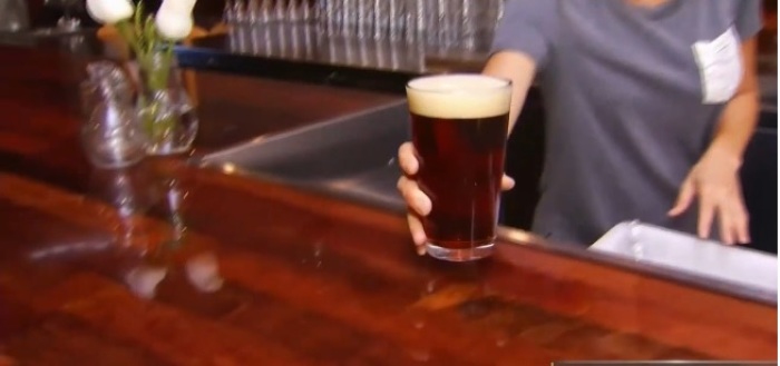 Beer is served at a Santa Cruz food lounge where Greater Purpose Community Church in Santa Cruz, California meets.