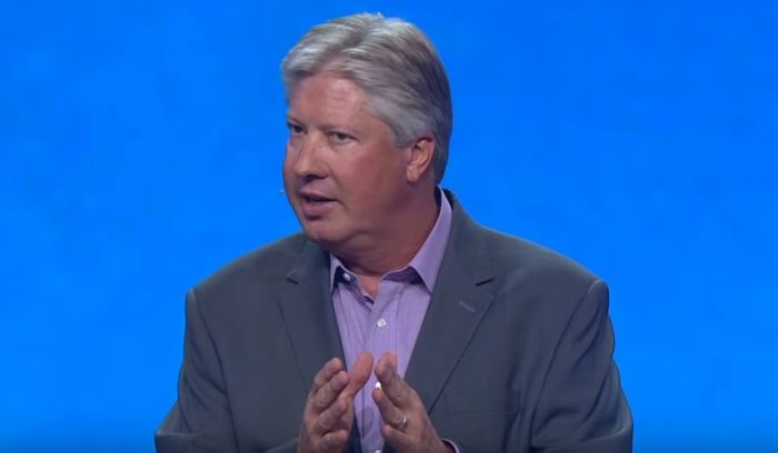 Gateway Church Pastor Robert Morris preaching a sermon on Calvinism on Saturday, August 11, 2018.