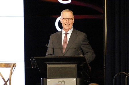 Max Lucado speaks at the launch of his book, 'Unshakable Hope.'