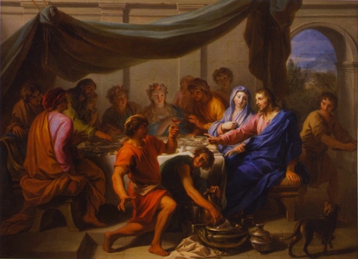 The Wedding at Cana painting by Daniel Sarrabat.