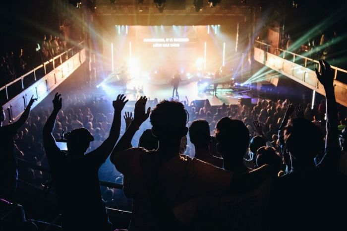 Children attend an worship event hosted by the national youth ministry organization Christ in Youth.