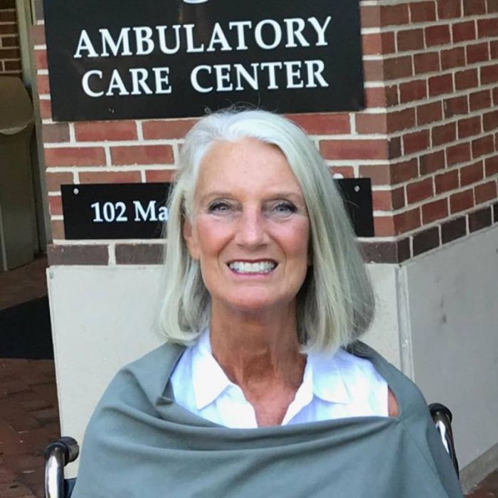 Anne Graham Lotz following breast cancer surgery in North Carolina on September 18, 2018.