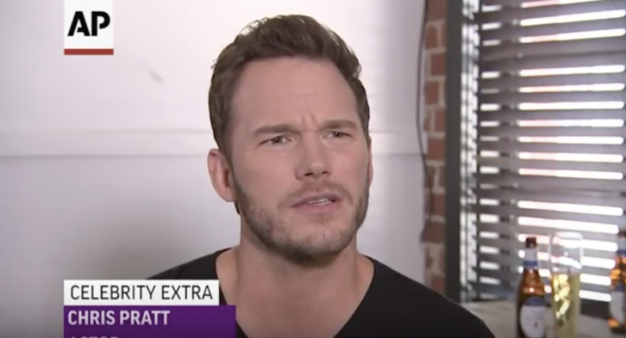 Chris Pratt tells Associate Press that sharing religious messages 'fills my soul' September 18, 2018. (Screen Shot: Youtube/AP)