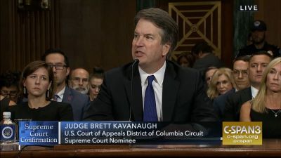 Brett Kavanaugh at the Senate Judiciary Committee hearing in Washington D.C. on September 27, 2018.