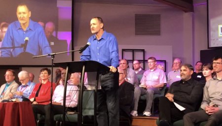 Pastor Cavanaugh unveils the West Coast Christian Accord on Sept. 26, 2018.