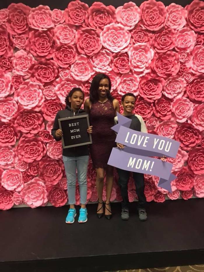 Donna Alexander with her children.