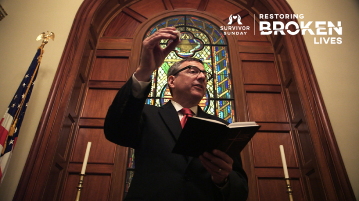 Photo of Rev. Dr. Rob Schenck : On Sunday, October 14, 2018 Christian gather to pray for those devastated by gun violence.