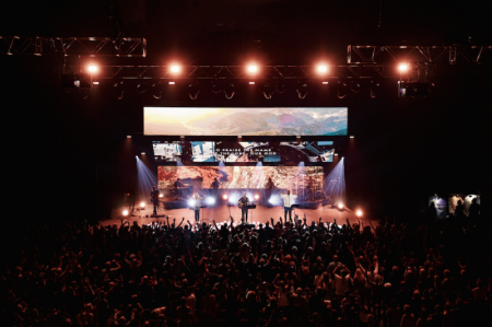 Bethel Music performs at Open Heaven's conference in Redding, California, 2018.