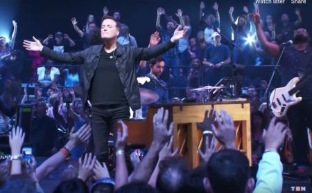 Michael W Smith at Nashville's Bridgestone Arena for his event 'Surrounded: A Night to Pray, Worship and Be Awakened,' Aug. 30, 2018.