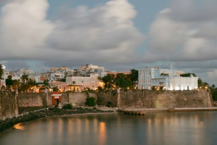 The fortified walls of San Juan's old town.