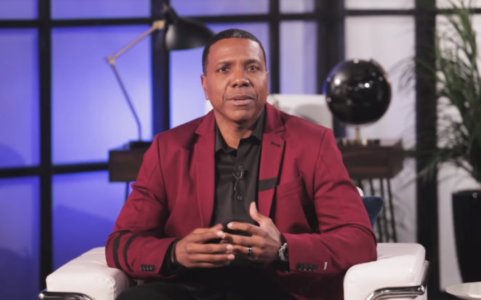 Televangelist Creflo Dollar, promotes his Grace Life Academy.