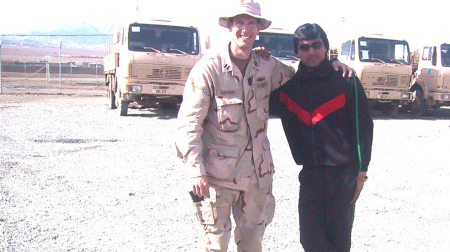 U.S. Navy veteran Karsten Daponte (L) and Afghan interpreter Muhammad Kamran (R)