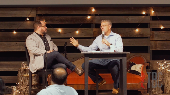 Gary Haugen, Founder, CEO, and former President of International Justice Mission, speaks during a Transforming the Bay with Christ event.