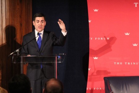 Russell Moore speaks during an evening conversation hosted by The Trinity Forum at the National Press Club in Washington, D.C. on Nov. 26, 2018. 