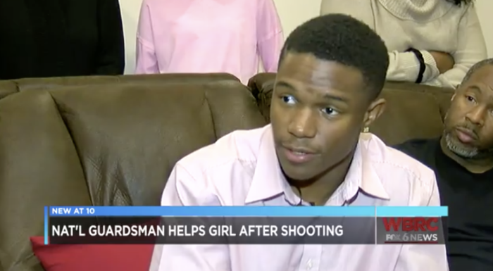 Alabama National Guardsman, Rashad Billingsley, helps save 12-year-old shooting victim, Nov 22, 2018.