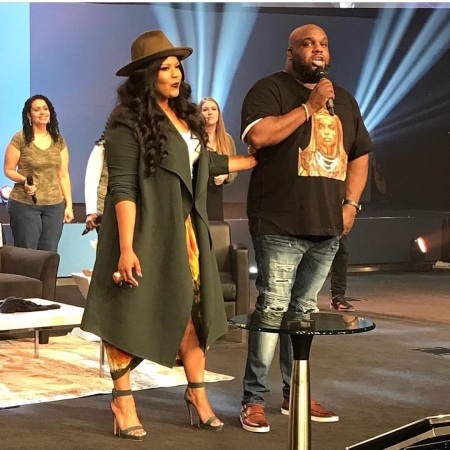 Pastor John Gray (R) and his wife Aventer.