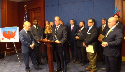 Prison Fellowship CEO James Ackerman speaks during a press conference attended by numerous conservative activists, lawyers and pastors at the U.S. Capitol Visitor Center in Washington, D.C. on Dec. 13, 2018. 