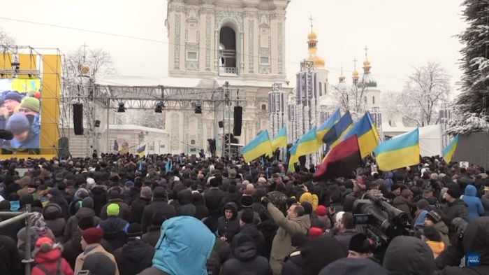 St. Sophia’s Cathedral in downtown Kiev, Ukraine, on December 15, 2018.