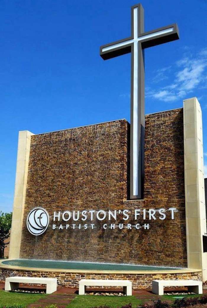 Houston's First Baptist Church in Texas in this undated photo.