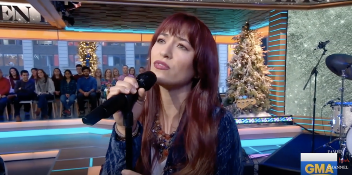 Singer Lauren Daigle performs on Good Morning America, Decemeber 20, 2018.