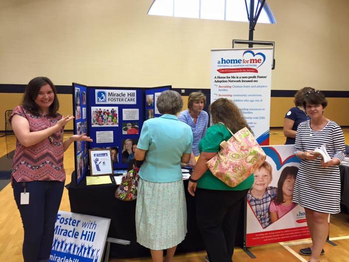 Staff from Miracle Hill Foster Care in Greenville, South Carolina, recruits foster families.