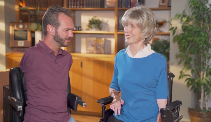 Joni Eareckson Tada, head of the ministry Joni and Friends, and 'limbless evangelist' Nick Vujicic discuss the sanctity of life. 