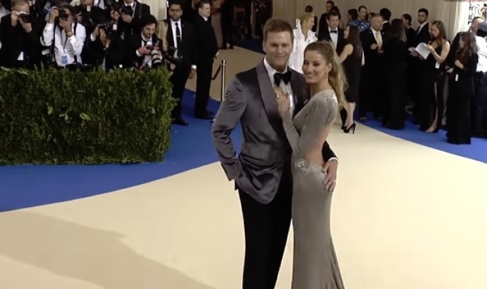 Tom Brady and Gisele Bundchen arrive at 2017 Met Gala in New York City. 