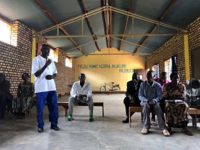 Boniface, a Rwandan genocide perpetrator, shares his story of repentance at the Rugango Catholic parish in Rugango, Rwanda, on Feb. 19, 2019.