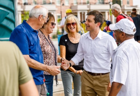 Pete Buttigieg, openly gay mayor of South Bend, Indiana who announced an exploratory committee for possibly running for president in the 2020 election. 